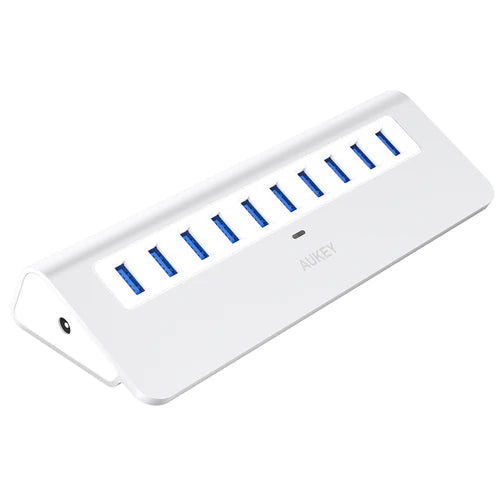 Aukey CB-H6 10-Port USB 3.0 Hub Aluminum Alloy w/ LED Indicator
