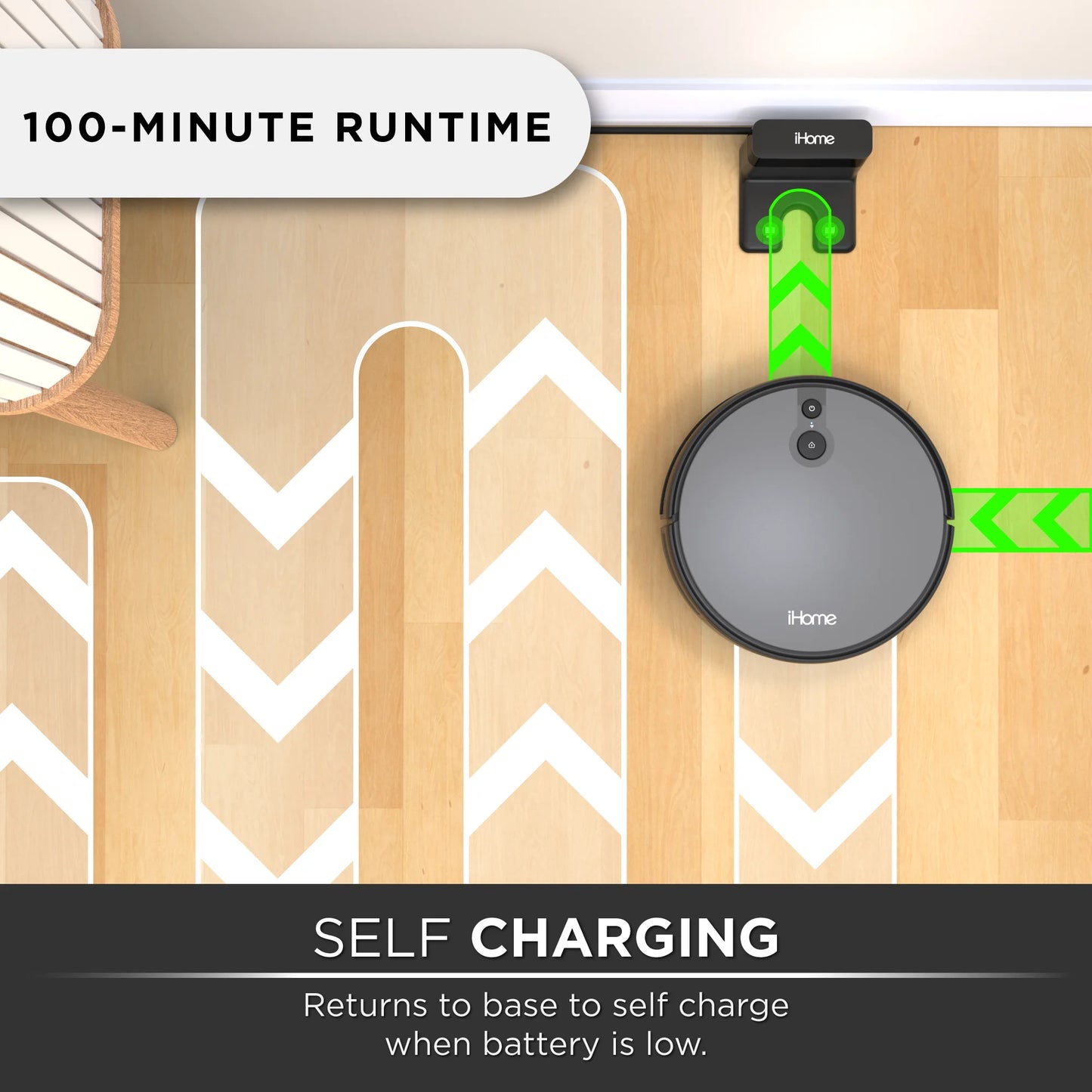 iHome AutoVac Juno Homemap Navigation Scheduled Cleaning 2000PA Suction Power