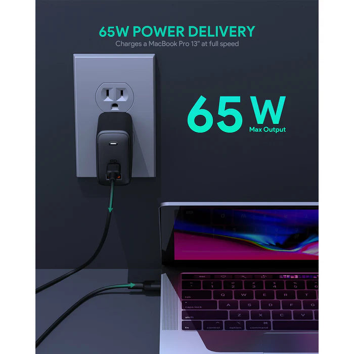 Aukey PA-B3 65W 2-Port PD Wall Charger