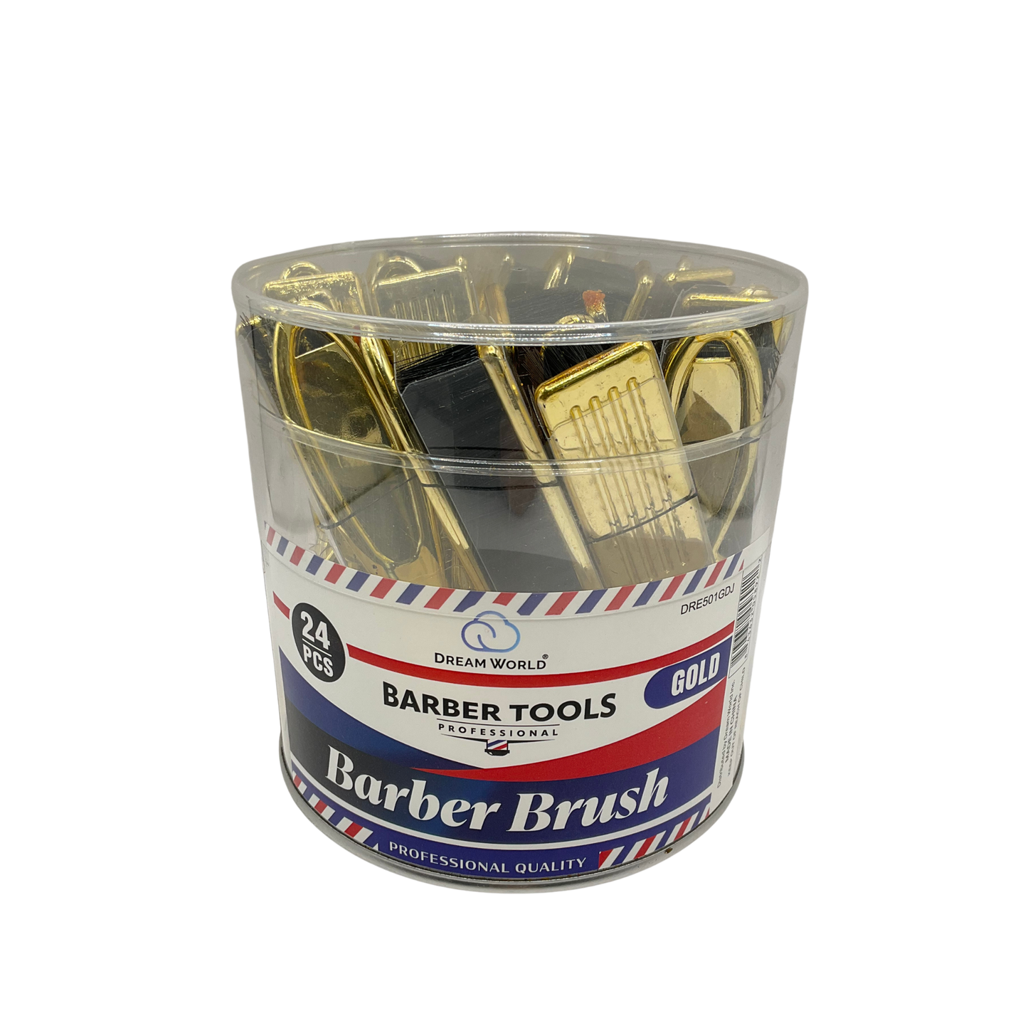 Dream World Barber Tools Gold Barber Brush - 24PCS