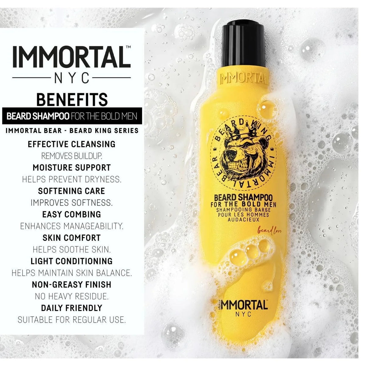 Immortal NYC Beard Shampoo 8.45 Fl Oz