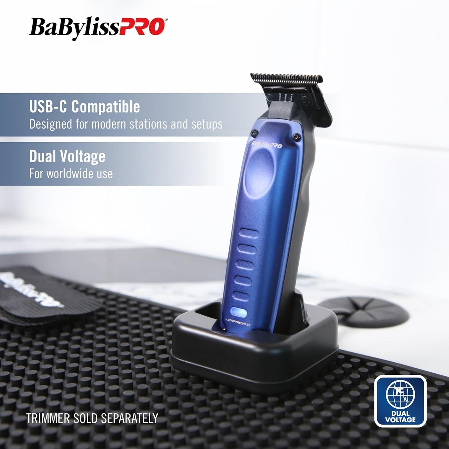 BaBylissPRO FXCLPB Lo-ProFX Compact Series 3-in-1 Charging Stand