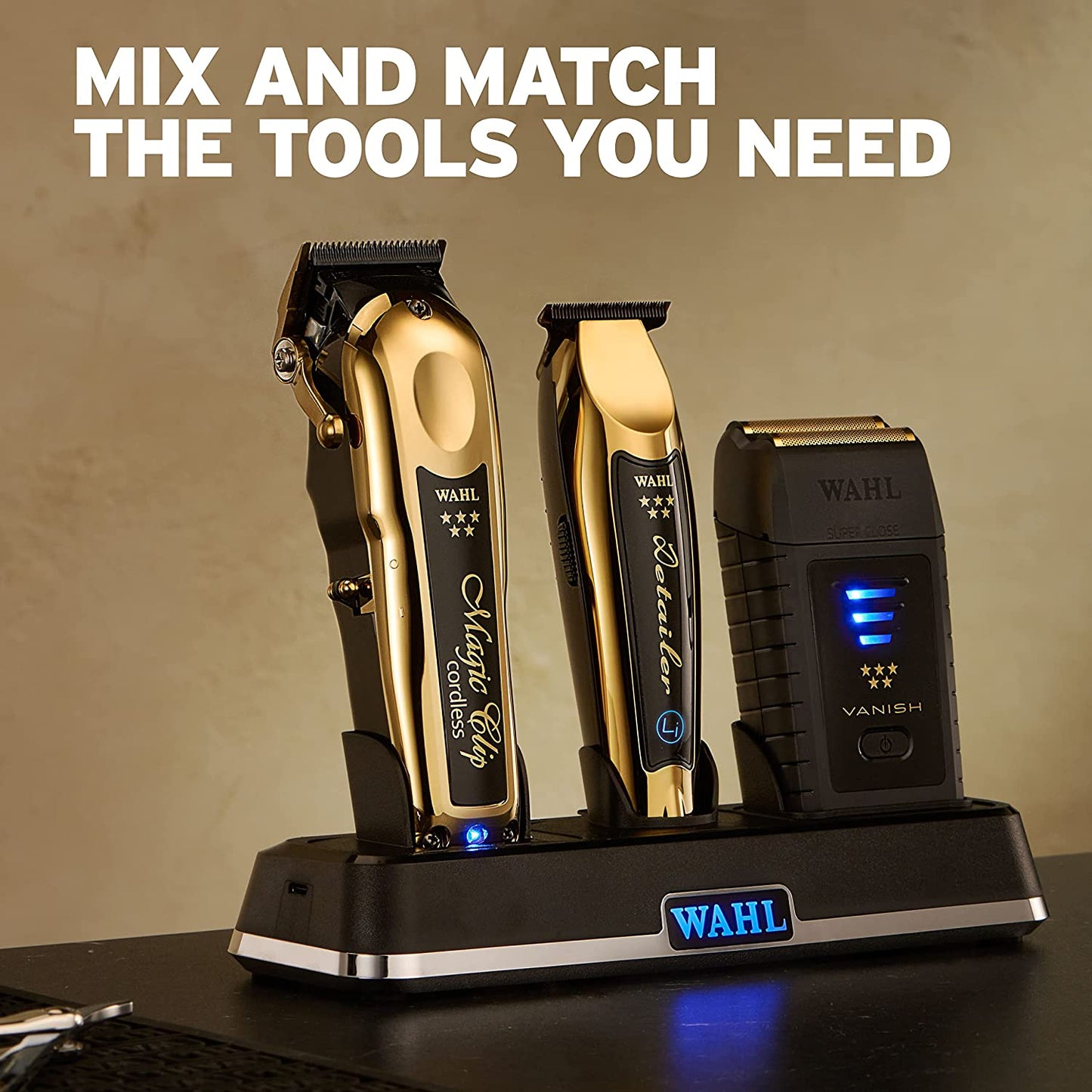 Wahl 3023291 Power Station Multicharge 3 Tools 6 Removable Tool Inserts Included