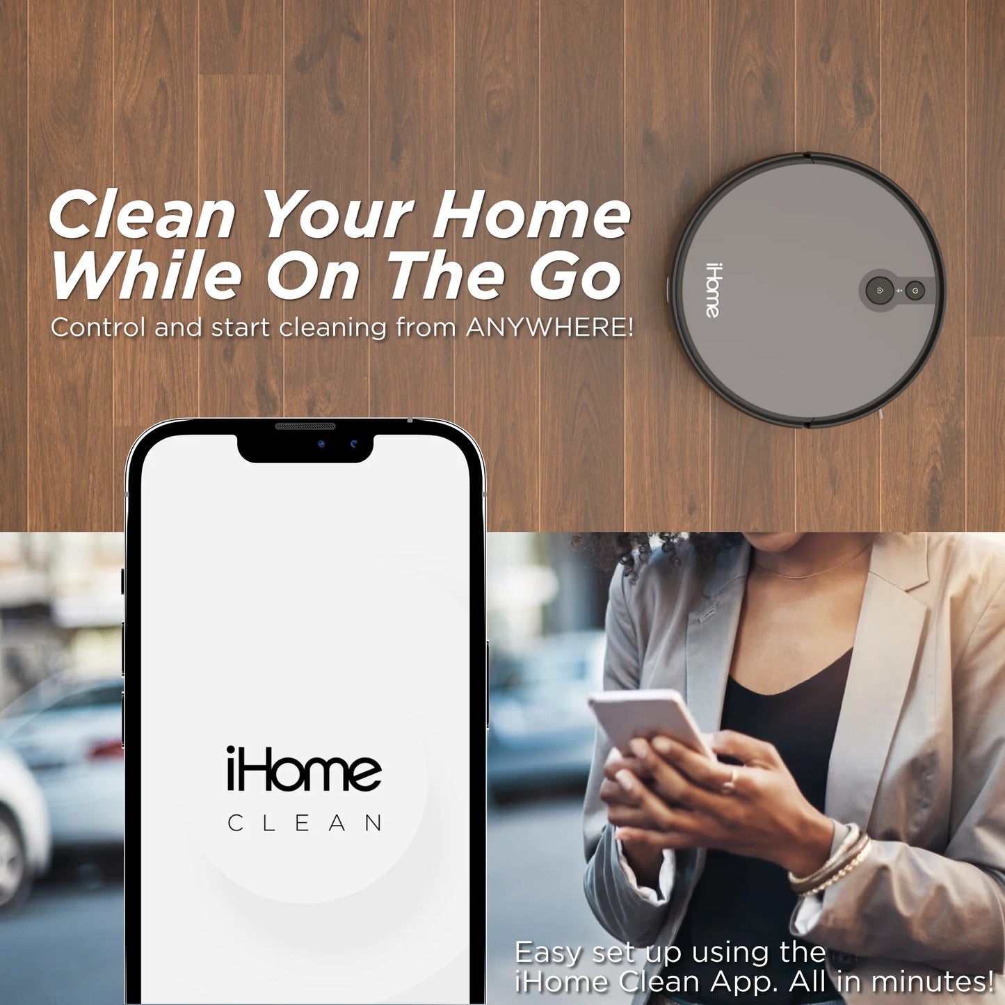 iHome AutoVac Juno Homemap Navigation Scheduled Cleaning 2000PA Suction Power