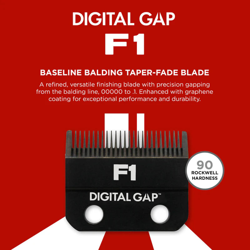 COCCO F1 Graphene Digital Gap Baseline Balding Taper-Fade Clipper Blade