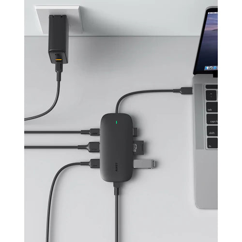 Aukey CB-C71 Link PD Pro USB-C Hub Chromebook Pixel Laptop Phone