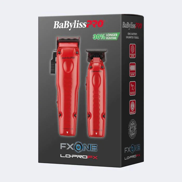 BaByliss FX129MRPK LoProFX FXOne Clipper & Trimmer Matte Red Combo