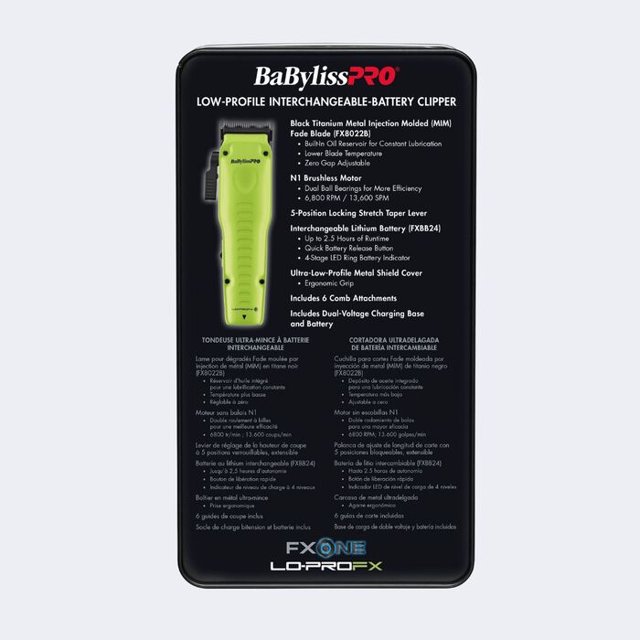 BaBylissPRO FX829NY FX1 Lo-ProFX Neon Yellow Clipper