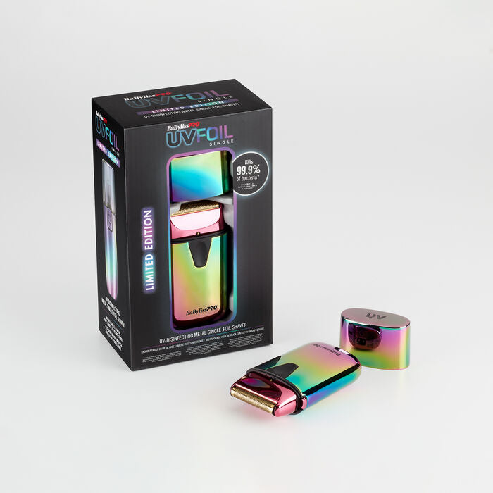 BaBylissPRO FXLFS1RB UVFOIL Iridescent UV-Disinfecting Metal Single-Foil Shaver