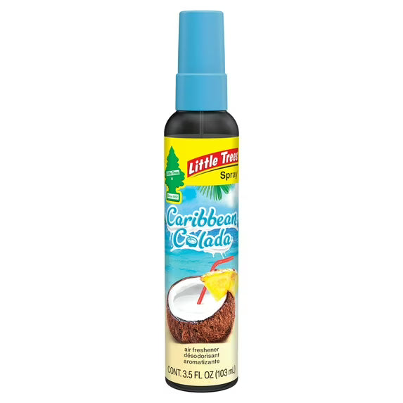 Little Trees Car Air Freshener Spray Caribbean Colada Scent 3.5fl oz 103ml
