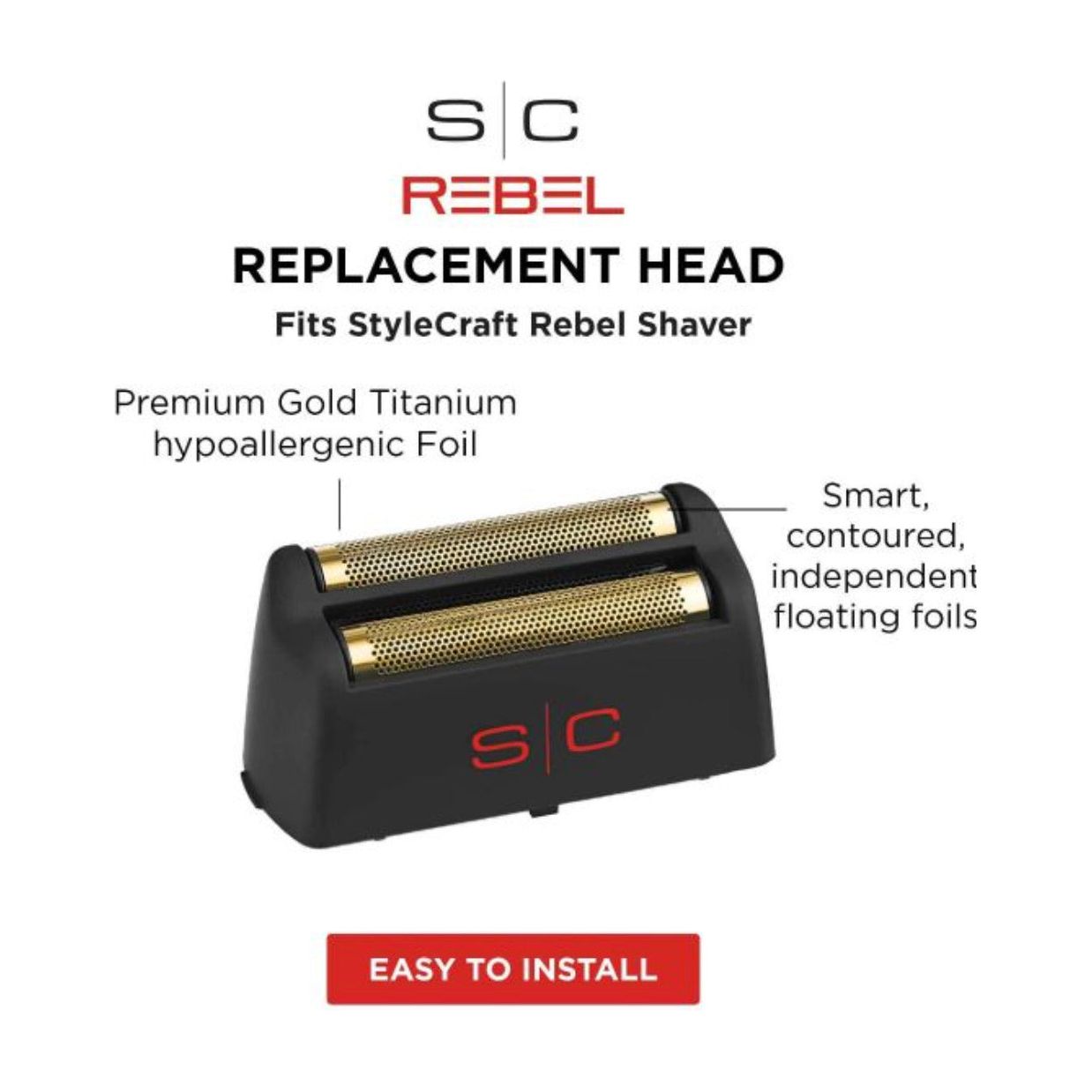 StyleCraft SC515G Rebel Gold Titanium Foil For Rebel Shaver Replacement