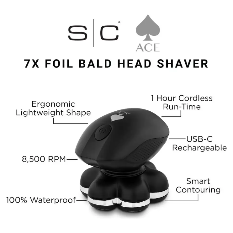 StyleCraft SC804B 7X Foil Bald Head Shaver