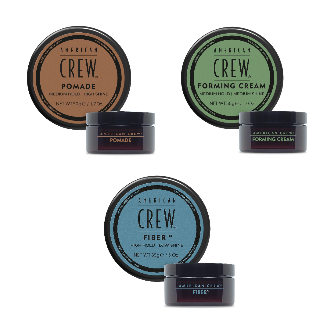 American Crew Forming Cream, Fiber, Pomade 1.7oz \ 50g