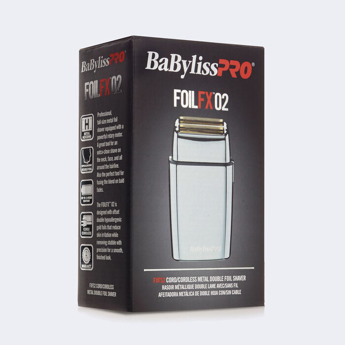 BaBylissPRO FXFS2 FoilFX Metal Double-Foil Shaver (Silver)