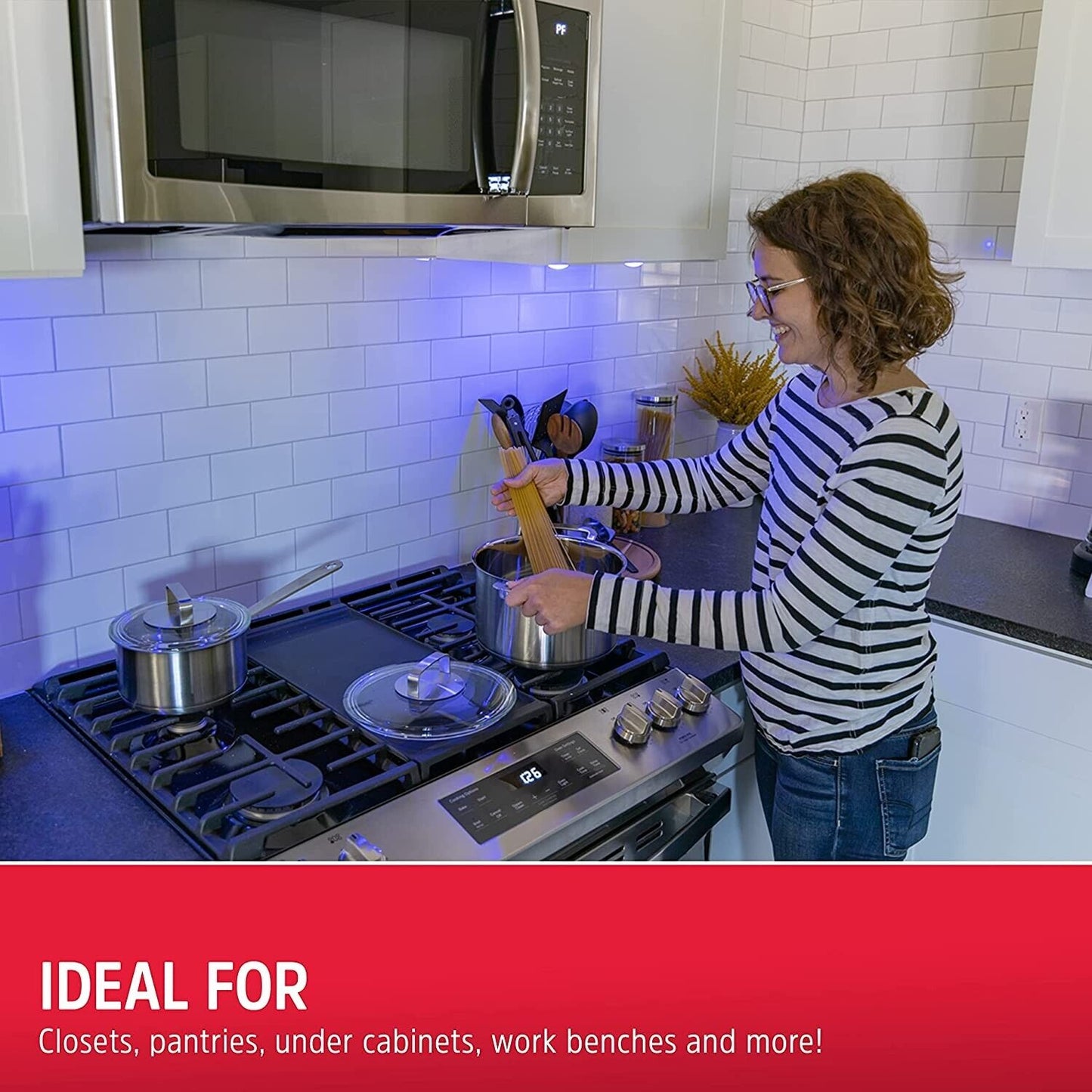 Energizer 3 Pack Wireless LED Color-Changing Puck Lights No Wiring Needed