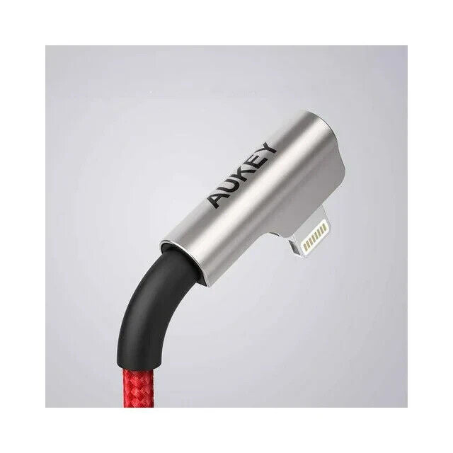 Aukey CB-AL01 USB To Data Cable 2M*2 Black & Red Braided Cable 2 Pack