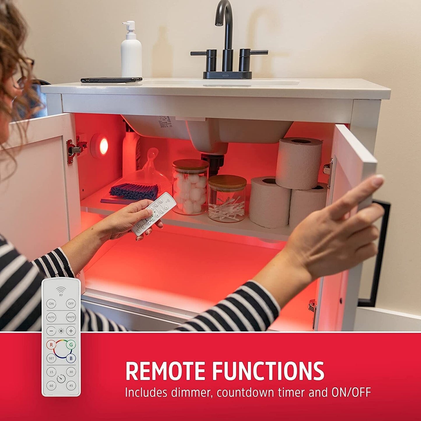 Energizer 3 Pack Wireless LED Color-Changing Puck Lights No Wiring Needed