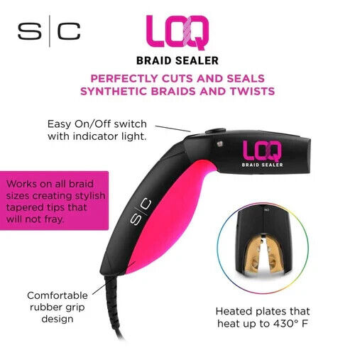 StyleCraft SC704B LOQ Braid Sealer Perfectly Cuts/Seals Synthetic Braids & Twists