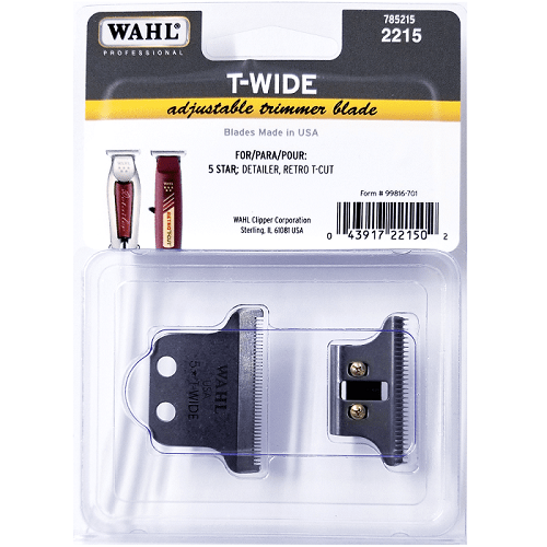 Wahl T-Wide Adjustable Trimmer Blade For Detailer & Retro T-Cut #2215