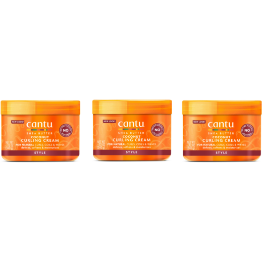 Cantu Shea Butter Coconut Curling Cream Defines, Softens, Moisturizes 12oz