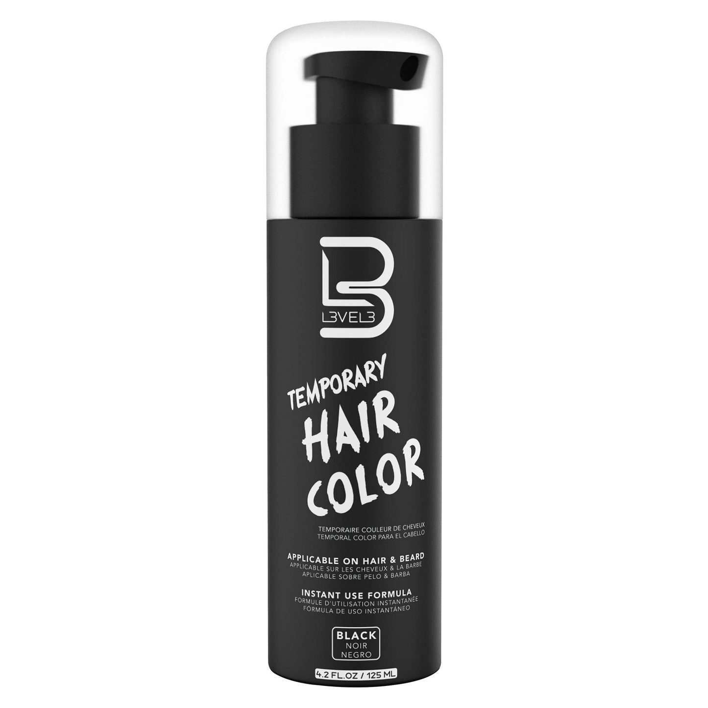 Level 3 Temporary Hair Color Black Instant Use Formula Brush Included 4.2fl oz