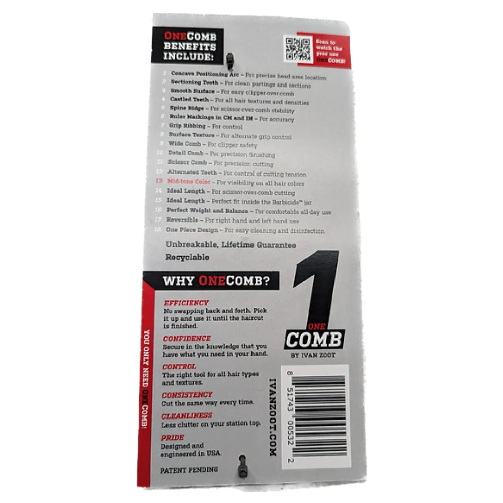 OneComb by Ivan Zoot For Professional Haircutting Use You Only Need One Comb