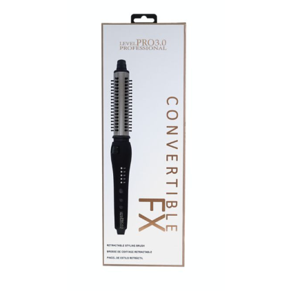Level Pro 3.0 LPRO3001 Convertible FX Retractable Styling Brush 2 Rows Of Teeth