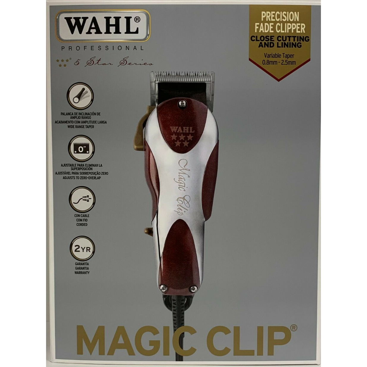 Wahl Professional 8451-308 5-Star Series Magic Clip Corded Precision Fade 120V