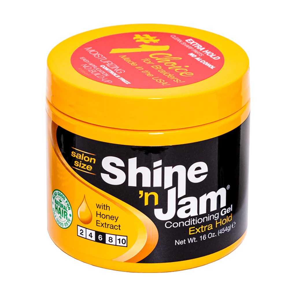 AMPRO PRO Shine 'n Jam Conditioner Gel Extra Hold 4/8/16oz Good for Natural Hair