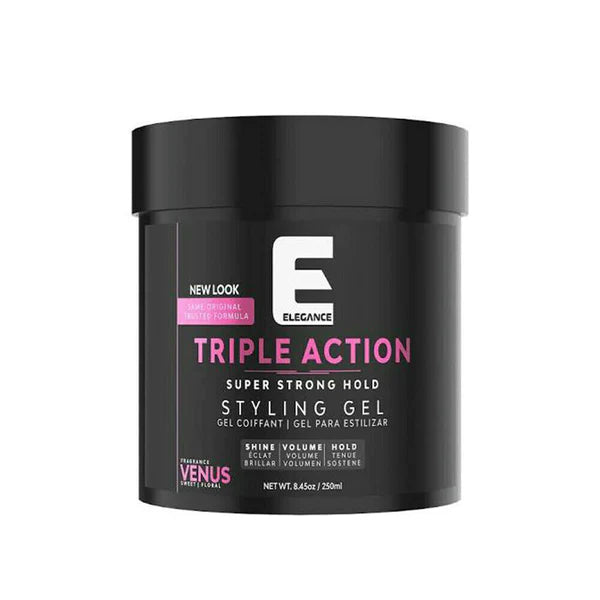 Elegance Triple Action Super Strong Hold Gel 8.45oz Venus, Moon, Earth, Vitamin