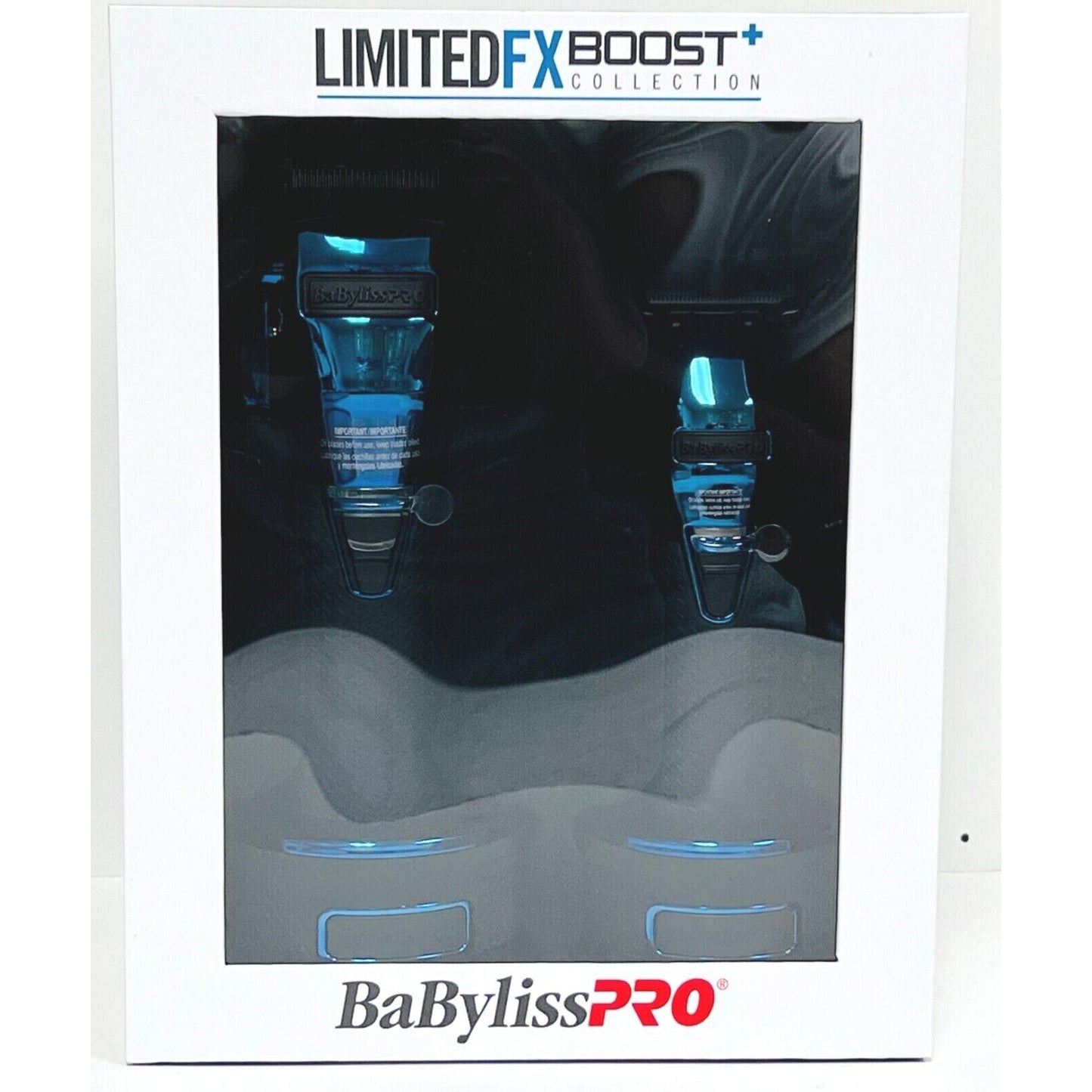 BaBylissPRO BlueFX Boost+ Limited Edition Clipper & Trimmer Set w/ Charging Base