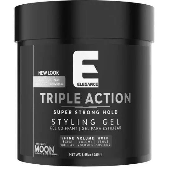 Elegance Triple Action Super Strong Hold Gel 8.45oz Venus, Moon, Earth, Vitamin