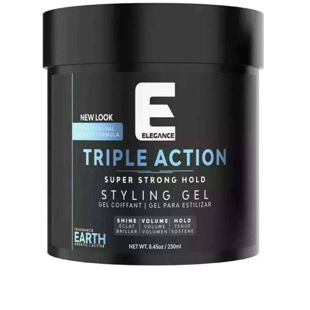 Elegance Triple Action Super Strong Hold Gel 8.45oz Venus, Moon, Earth, Vitamin