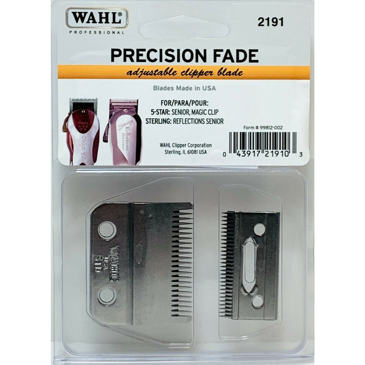 Wahl #2191 Precision Fade Adjustable Blade For Senior, Magic Clip Clippers