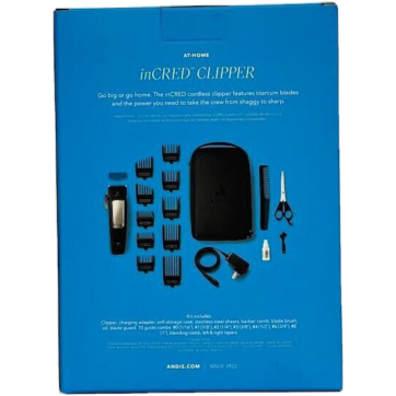 Andis 40000 At-Home InCRED Clipper Complete 18PC Home Kit Li-Ion Battery