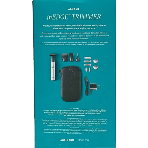 Andis 42315 At-Home inEDGE Trimmer All-In-One Kit Wet/Dry Capable Li-Ion Battery