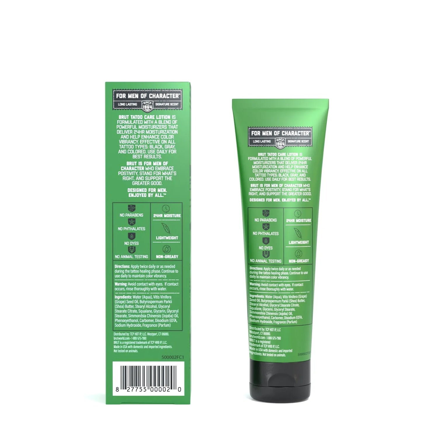 Brut Tattoo Care Lotion Enhances + Restores 24hr Moisturization 3.5fl oz (103mL)