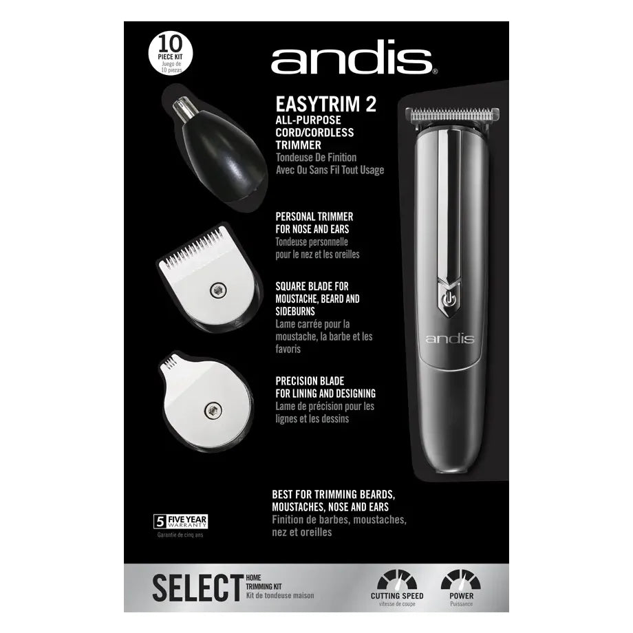 Andis #23300 EasyTrim 2 Home Trimming 10PC Kit