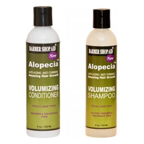 Barber Shop Aid Alopecia Anti-Aging/Thinning Shampoo & Conditioner Volumizing 8oz