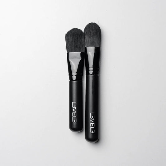 Level 3 Facial Mask Application Brush Set 2pc Set 5" & 6" Long Brushes