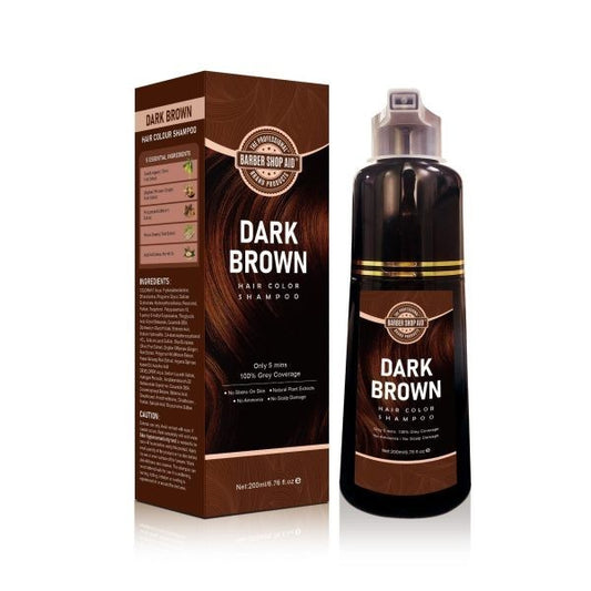 Barber Shop Aid Hair Color Shampoo Dark Brown 6.7fl oz