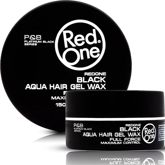 RedOne Black Aqua Hair Gel Wax Full Force Maximum Control 5.07oz