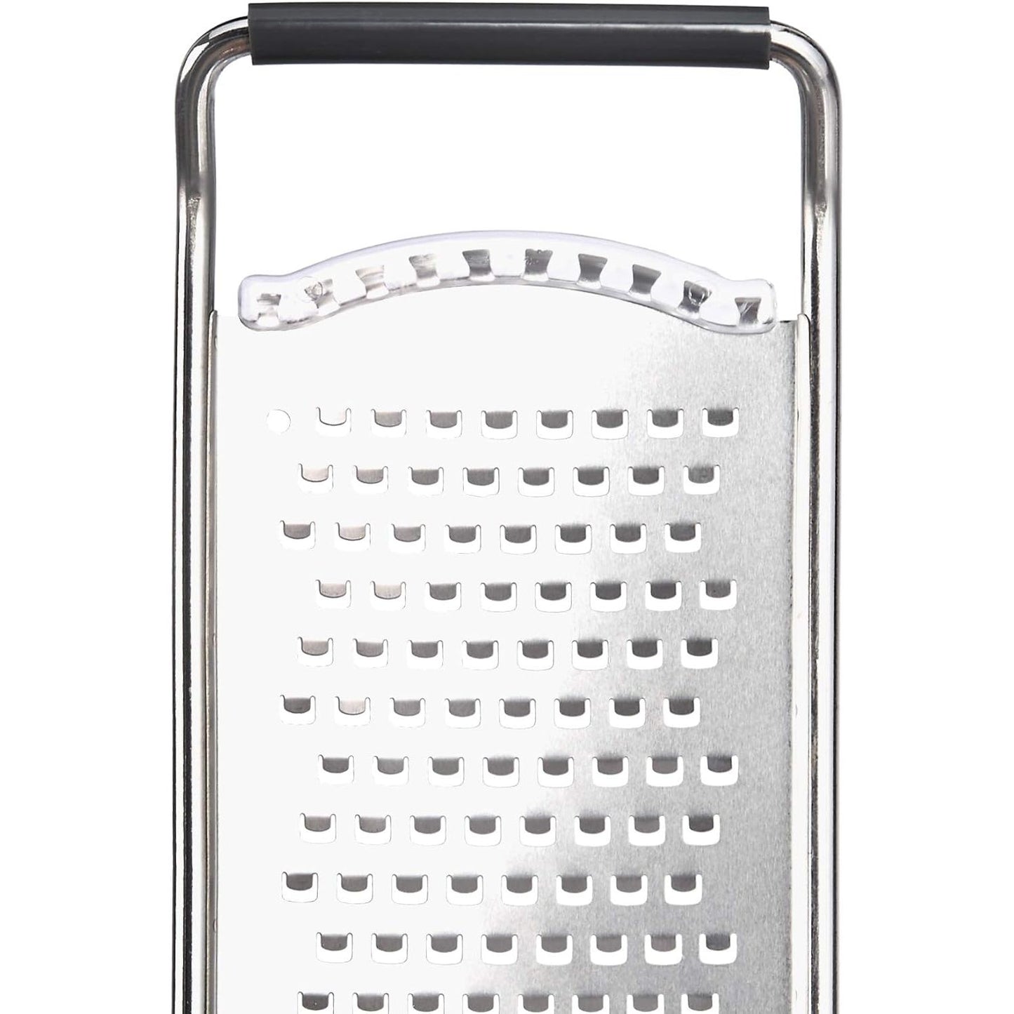 Amazon Basic Course Hand Grater Wide Stainless Steel Blade Soft Grip Grey & Gree