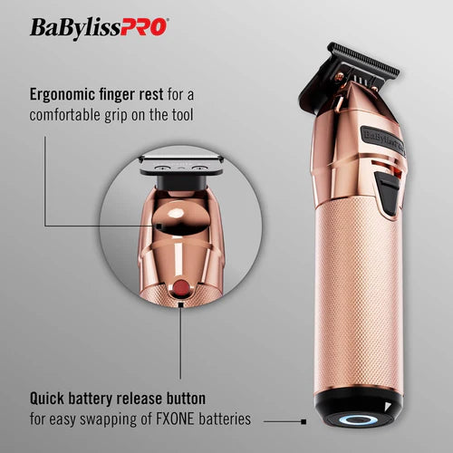 BaBylissPRO FX799RG RoseFX FXOne All-Metal Interchangeable-Battery Trimmer