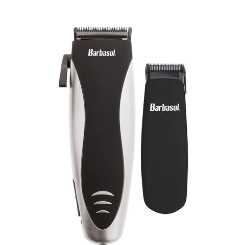 Barbasol 9pc Kit w Rechargeable Clipper, Stainless Steel Blades and Trimmer