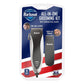 Barbasol 9pc Kit w Rechargeable Clipper, Stainless Steel Blades and Trimmer