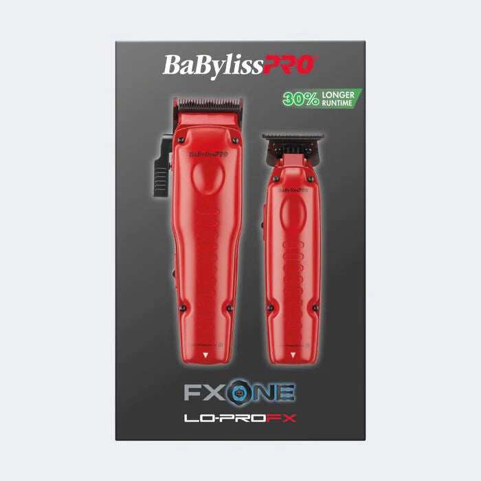 BaByliss FX129MRPK LoProFX FXOne Clipper & Trimmer Matte Red Combo
