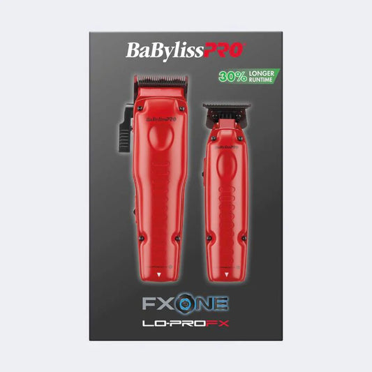 BaByliss FX129MRPK LoProFX FXOne Clipper & Trimmer Matte Red Combo