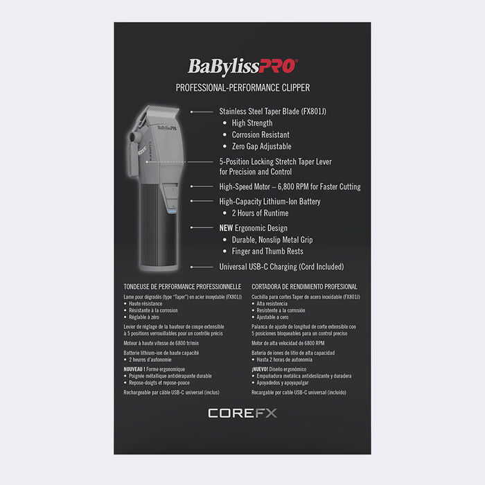 BaBylissPRO FX86 CoreFX Professional Performance Clipper