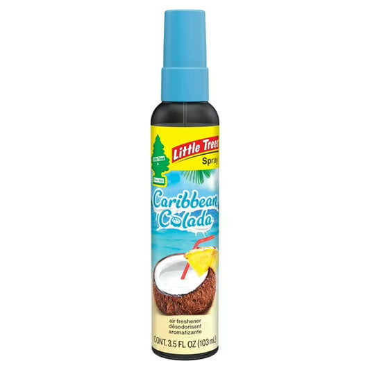 Little Trees Car Air Freshener Spray Caribbean Colada Scent 3.5fl oz 103ml